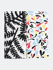 Etta Loves 2 Pack Black Fern Print Sensory Muslin Squares - Image 1 of 7