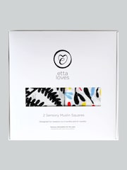 Etta Loves 2 Pack Black Fern Print Sensory Muslin Squares - Image 2 of 7