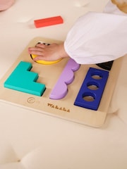 Etta Loves Camillw Walala Green Walala Studio Wooden Sensory Shapes Puzzle - Image 7 of 12