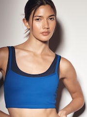 Kobaltblau - Active Balance Layering-Sport-BH mit überkreuztem Rücken - Bild 6 von 9