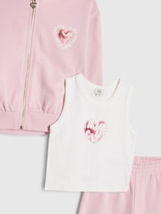 River Island 3 Piece Love Club Hoodie & Kickflare Set - Image 4 of 5