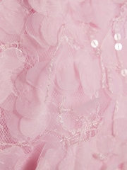 River Island Pink 3D Flower Cardigan & Skirt Set - Image 5 of 5