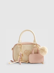 River Island Cream Charm Mini Bowler Cross-Body Bag - Image 1 of 5