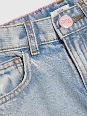 River Island Blue Floral Straight Leg Jeans - Image 3 of 4