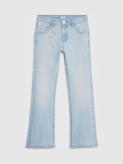 River Island Blue Heart Keychain Flare Jeans - Image 1 of 4