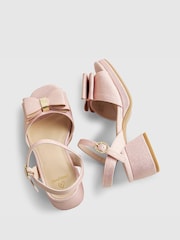 River Island Glitter Bow Heeled Sandals - Imaginea 4 din 5