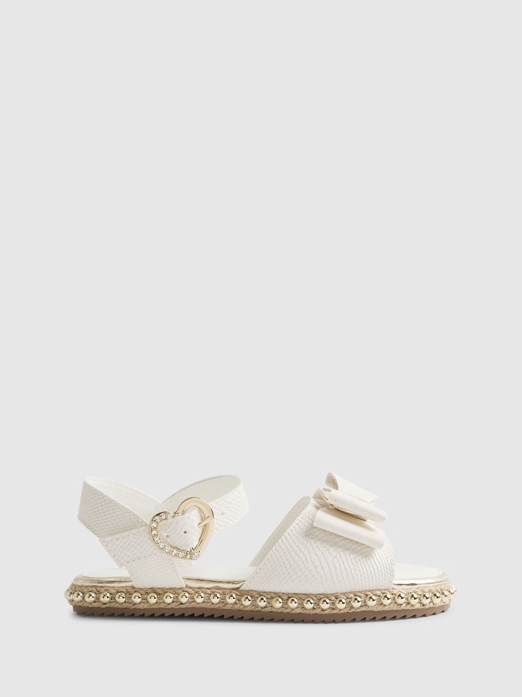 River Island Snake Bow Espadrille Sandals - Image 1 of 5