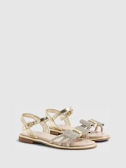 River Island Gold Diamonte Strappy Sandals - Image 2 of 5