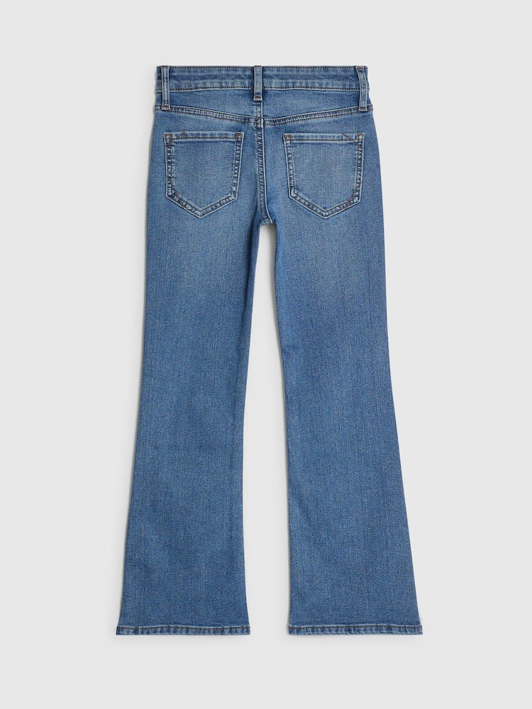 River Island Blue Heart Keychain Flare Jeans - Image 2 of 4