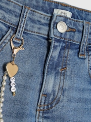 River Island Blue Heart Keychain Flare Jeans - Image 3 of 4