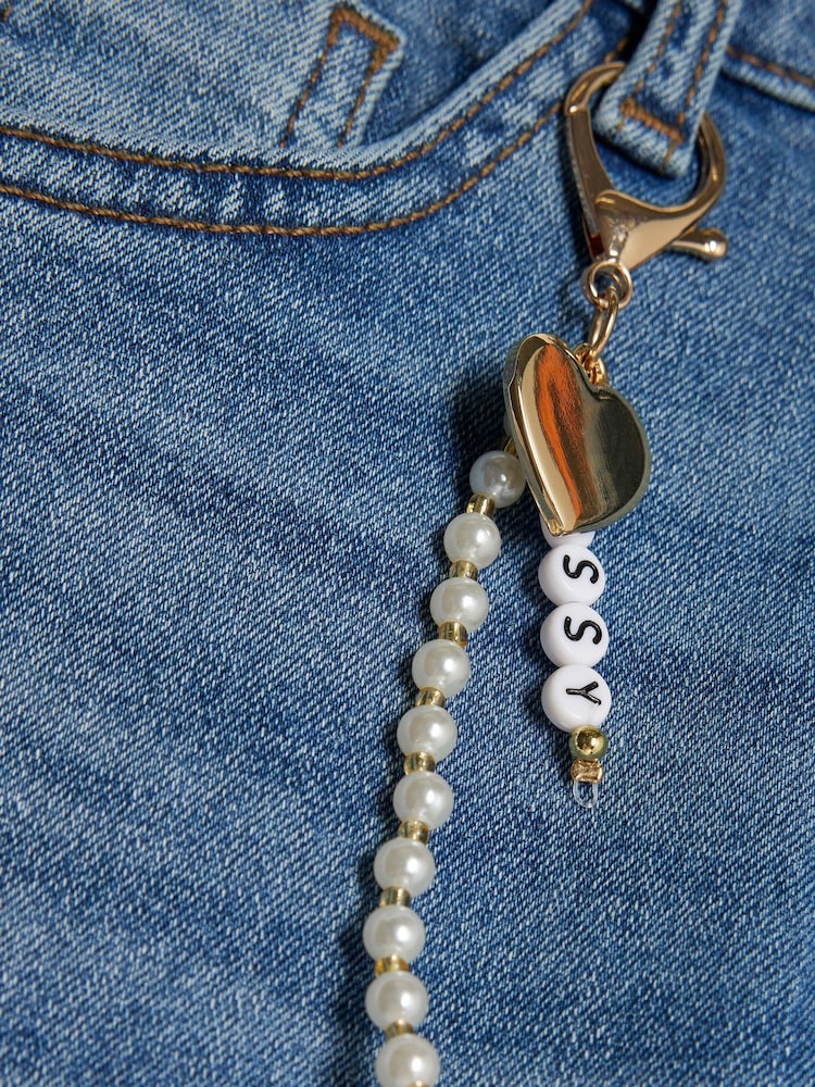River Island Blue Heart Keychain Flare Jeans - Image 4 of 4
