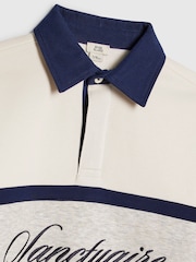 River Island Cream Long Sleeve Sanctuaire Rugby Top - Image 4 of 4