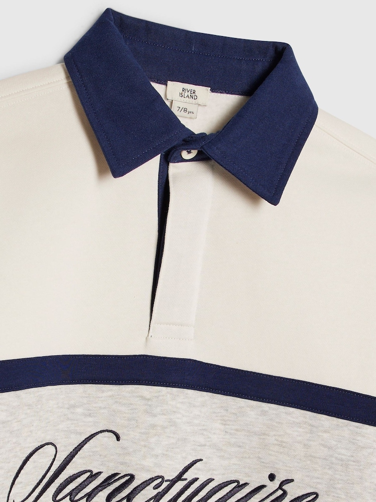 River Island Cream Long Sleeve Sanctuaire Rugby Top - Image 4 of 4 River Island Cream Long Sleeve Sanctuaire Rugby Top - Image 4 of 4
