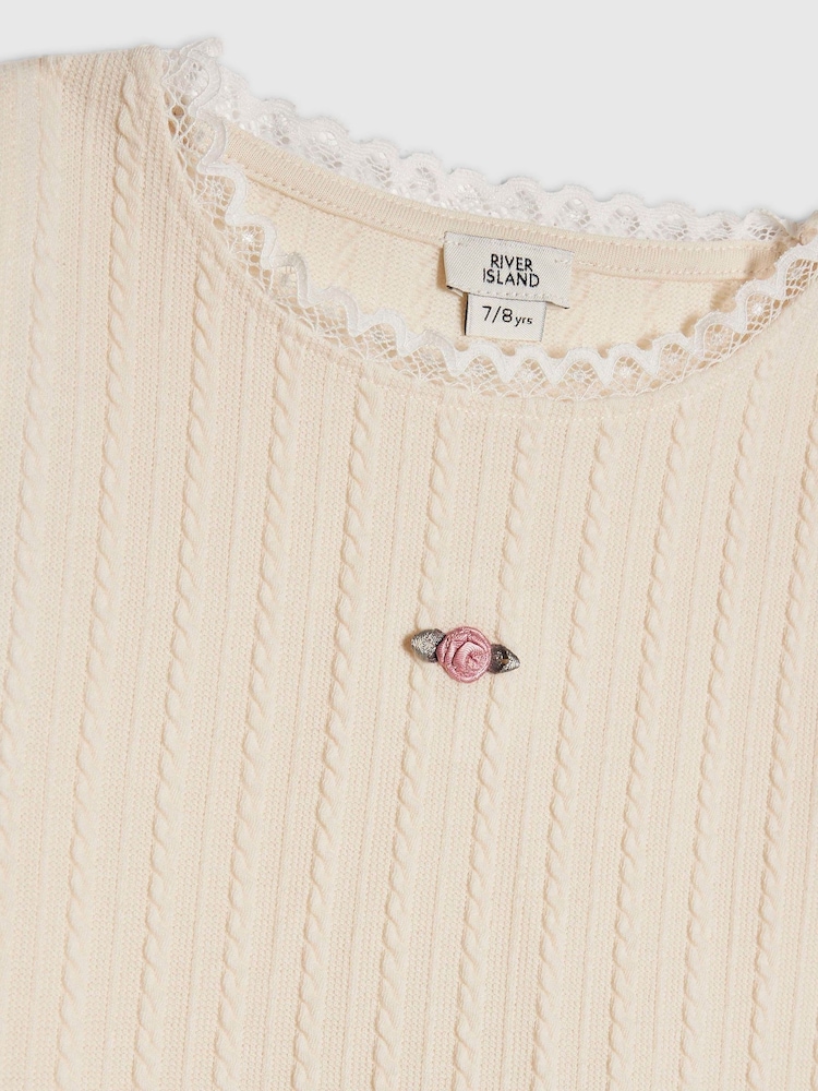 River Island Cream Woven Top & Skirt Set - Image 5 of 5 River Island Cream Woven Top & Skirt Set - Image 5 of 5