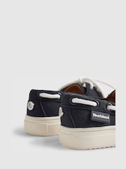 River Island Blue Lace Up Boat Shoes - Image 5 of 5