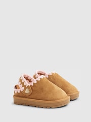 River Island Brown Whipstitch Strap Slippers - Image 4 of 5