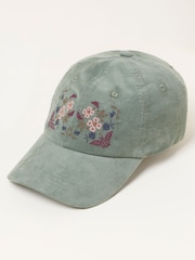 FatFace Green Haze Cord Floral Embroiderd Cap - Image 1 of 3