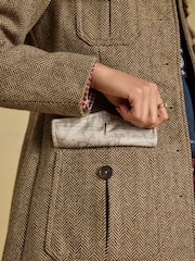Saddlebury Brown Wool Blend Herringbone Jacket - Image 10 of 13