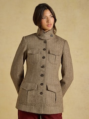 Saddlebury Brown Wool Blend Herringbone Jacket - Image 11 of 13