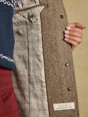 Saddlebury Brown Wool Blend Herringbone Jacket - Image 12 of 13