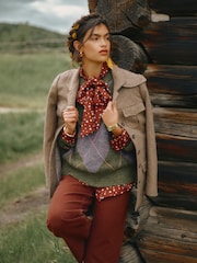 Saddlebury Brown Wool Blend Herringbone Jacket - Image 2 of 13