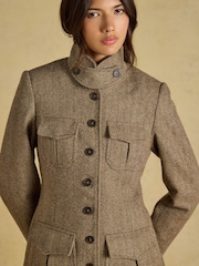 Saddlebury Brown Wool Blend Herringbone Jacket - Image 5 of 13