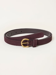 FatFace Burgundy Red Plain Suede Belt - Image 1 of 3