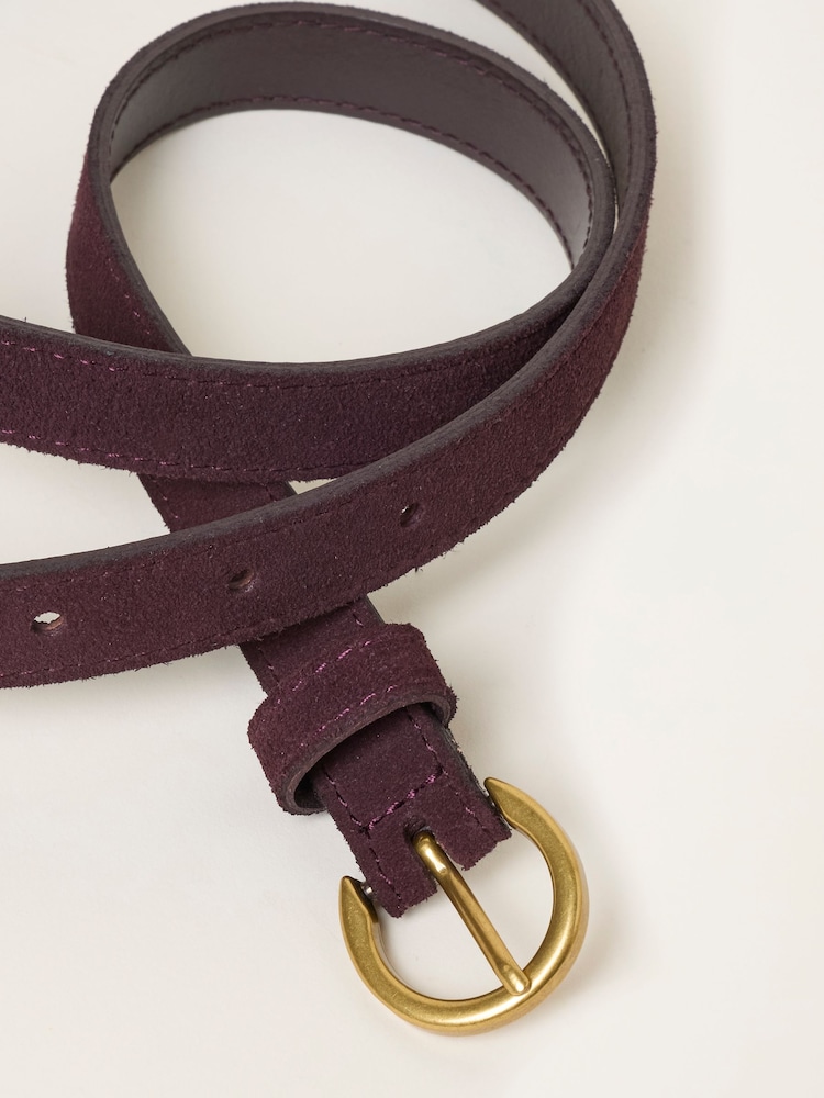 FatFace Burgundy Red Plain Suede Belt - Image 3 of 3 FatFace Burgundy Red Plain Suede Belt - Image 3 of 3