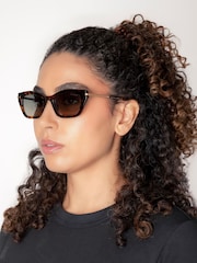 AllSaints Brown Als5039 155 Dark Tortoise 52/18-145 Sunglasses - Image 4 of 6