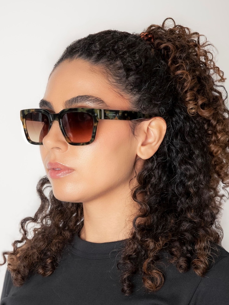 نظارات شمسية Als5029 120 بلون تمويه Tortoise بمقاس 52/20-145 من AllSaints - صورة 1 من 6