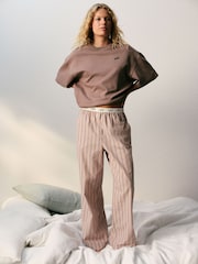 self. Brown Stripe Short Sleeve Pyjamas - Image 2 of 8