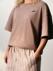 self. Brown Stripe Short Sleeve Pyjamas - Image 3 of 8