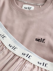 self. Brown Stripe Short Sleeve Pyjamas - Image 8 of 8