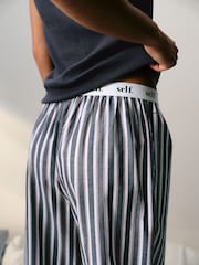 self. Navy Stripe Short Sleeve Pyjamas - Image 5 of 8