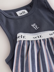 self. Navy Stripe Short Sleeve Pyjamas - Image 8 of 8