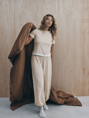 self. Oatmeal Short Sleeve Layered Pyjamas - Image 1 of 6