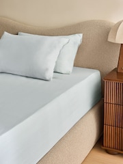 MADE.COM Blue Ansel Stripe Deep Fitted Sheet - Image 1 of 3