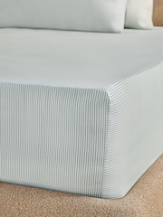 MADE.COM Blue Ansel Stripe Deep Fitted Sheet - Image 2 of 3