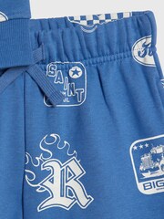 River Island Blue Badge Printed Hoody & Jogger Set - Image 4 of 5