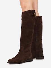 Bronx Brown Felise Suede Riding Knee Boots - Image 5 of 6