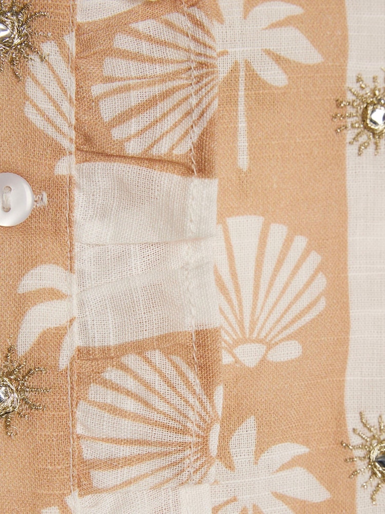 River Island Cream Shell Stripe Waistcoat & Trousers Set - Image 5 of 5