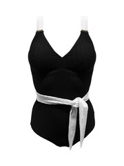 Pour Moi Black Acapulco Belted Tummy Control Swimsuit - Image 3 of 4