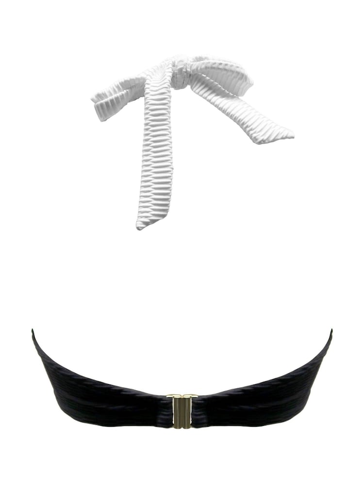 Pour Moi Black Acapulco Halterneck Underwired Padded Bikini Top - Image 4 of 4