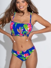 Pour Moi Bright Blue Strapless Free Spirit Bikini Top - Image 2 of 4