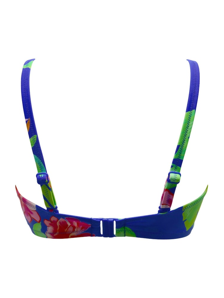 Pour Moi Bright Blue Strapless Free Spirit Bikini Top - Image 4 of 4
