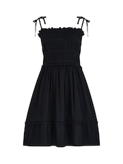 Черный - Пляжное платье без бретелей с присборенным лифом и оборками Pour Moi Mia - Изображение 3 4