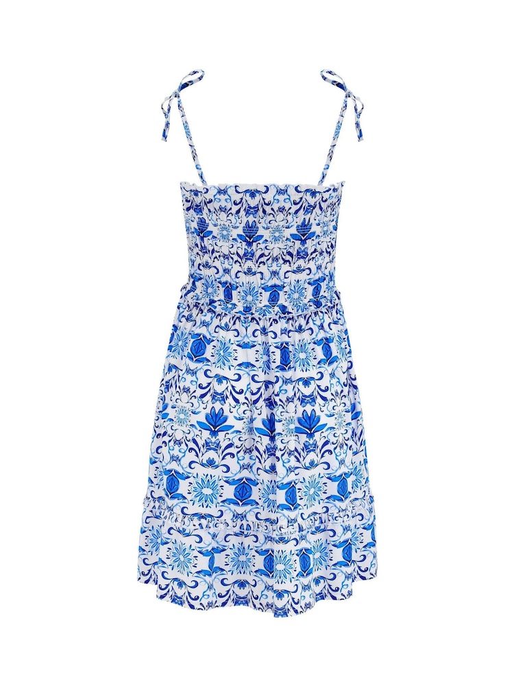 Белый - Пляжное платье без бретелей с присборенным лифом и оборками Pour Moi Mia - Изображение 4 4