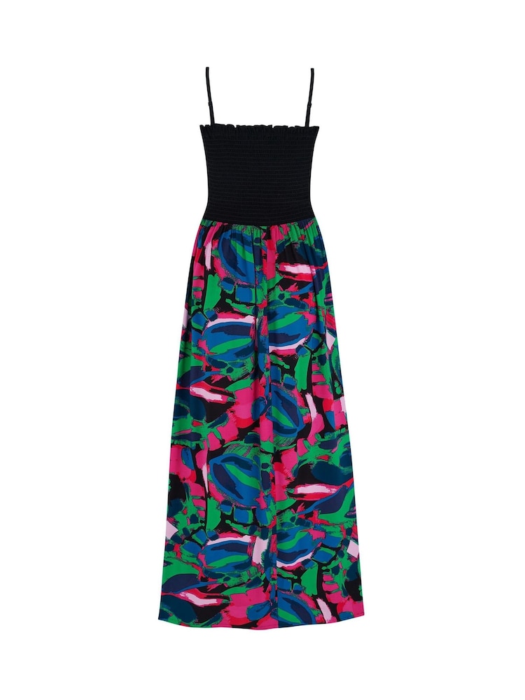 Pour Moi Black Emma Strapless Shirred Bodice Woven Maxi Beach Dress - Image 4 of 4 Pour Moi Black Emma Strapless Shirred Bodice Woven Maxi Beach Dress - Image 4 of 4