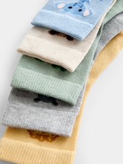 JoJo Maman Bébé Multi 5-Pack Safari Animal Socks - Image 3 of 4