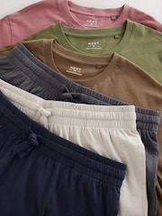 Brown/Green/Pink Pure Cotton Jersey Short Sleeve Pyjamas Set 3 Pack - Image 8 of 10